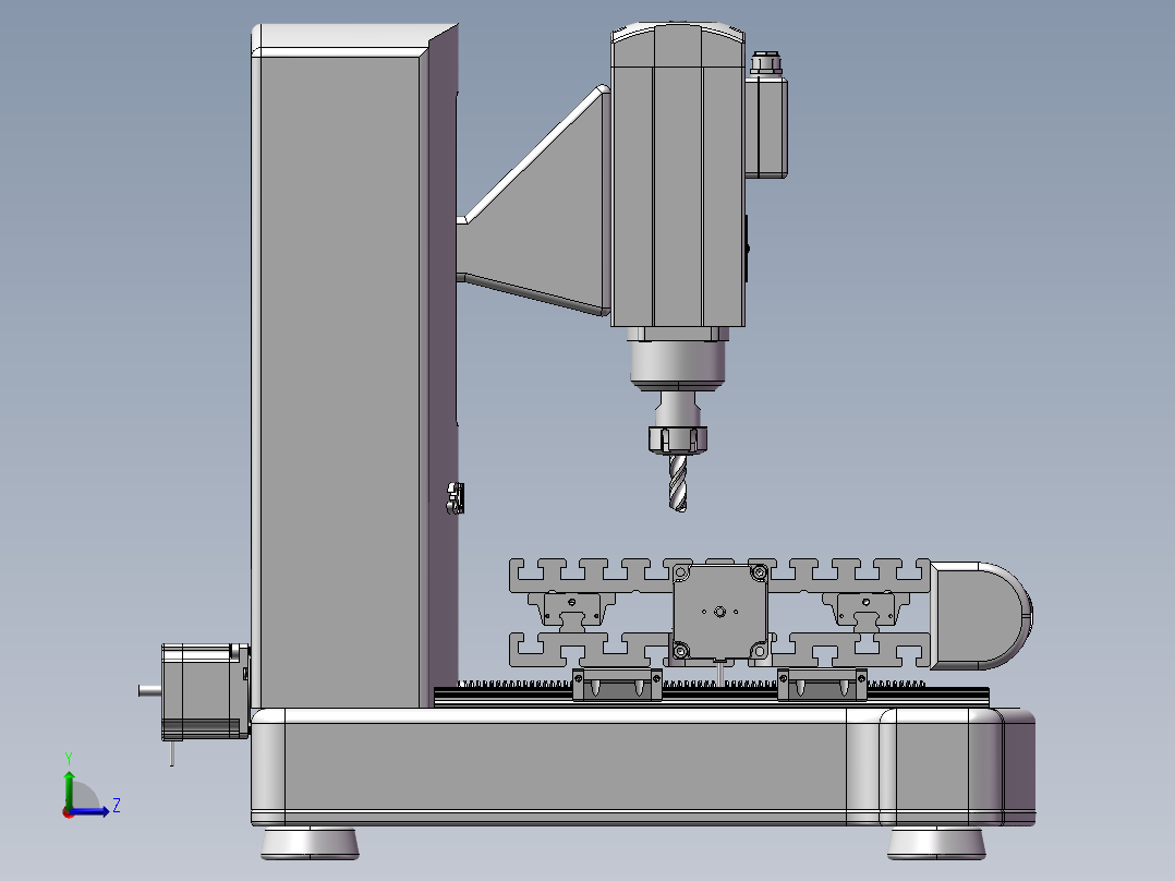 YZ三轴钻孔机左视图