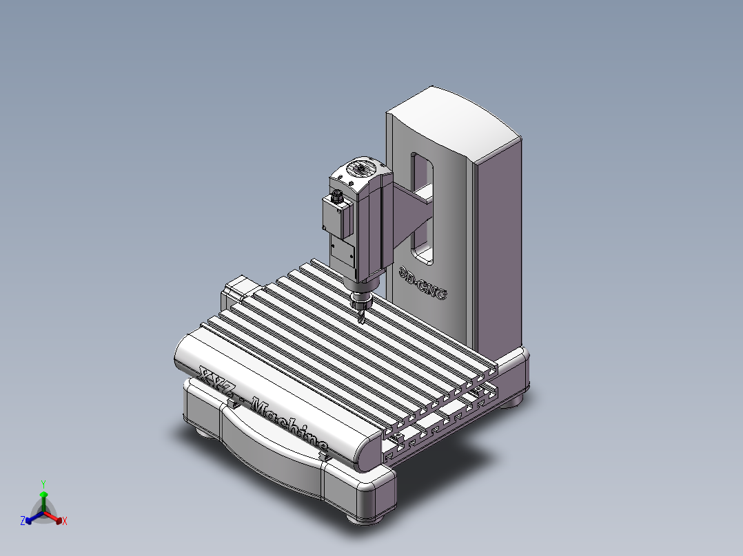 YZ三轴钻孔机正等轴测图