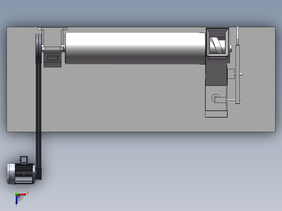 土豆去皮切片机俯视图