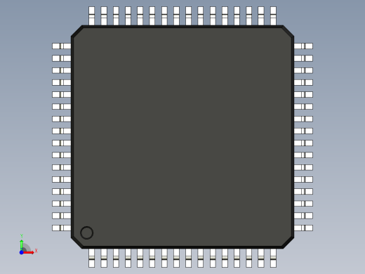 元器件3D封装LQFP64_FPT-64P-M0981前视缩略图