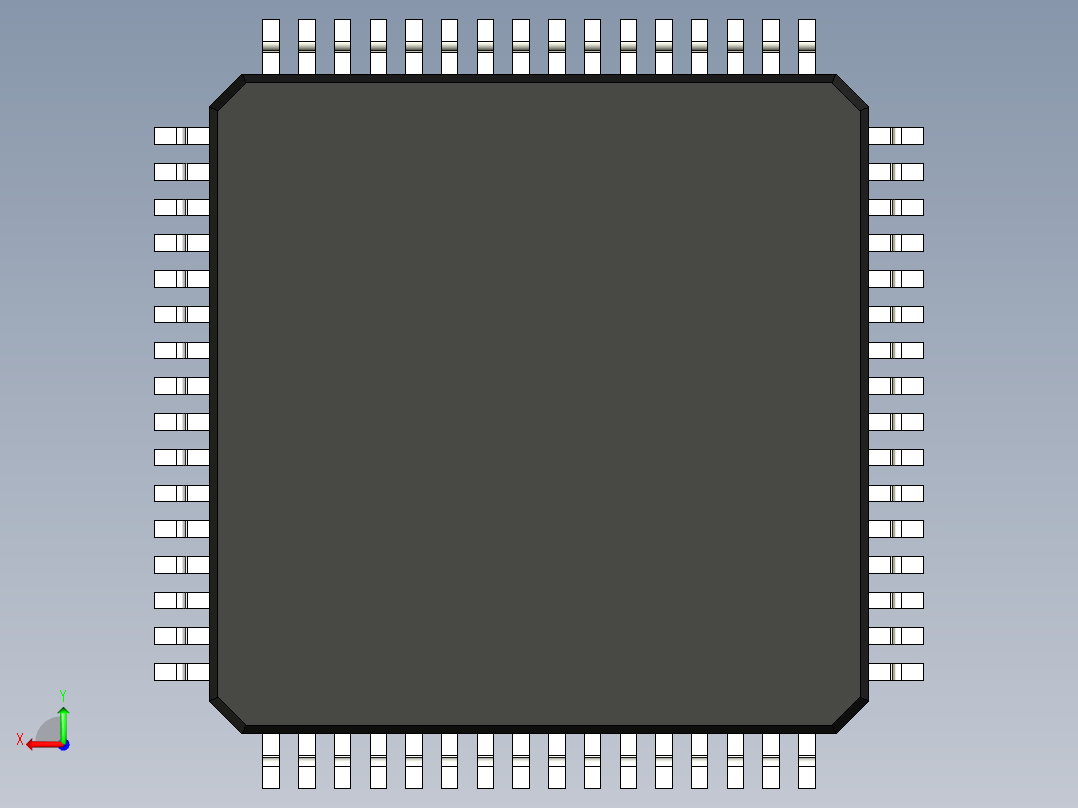 元器件3D封装LQFP64_FPT-64P-M0981后视图