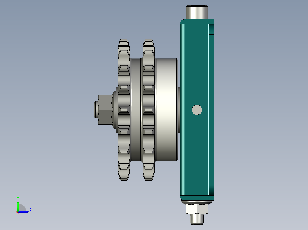 双滚子链条阻尼器08-A-1ISO606-94左视图