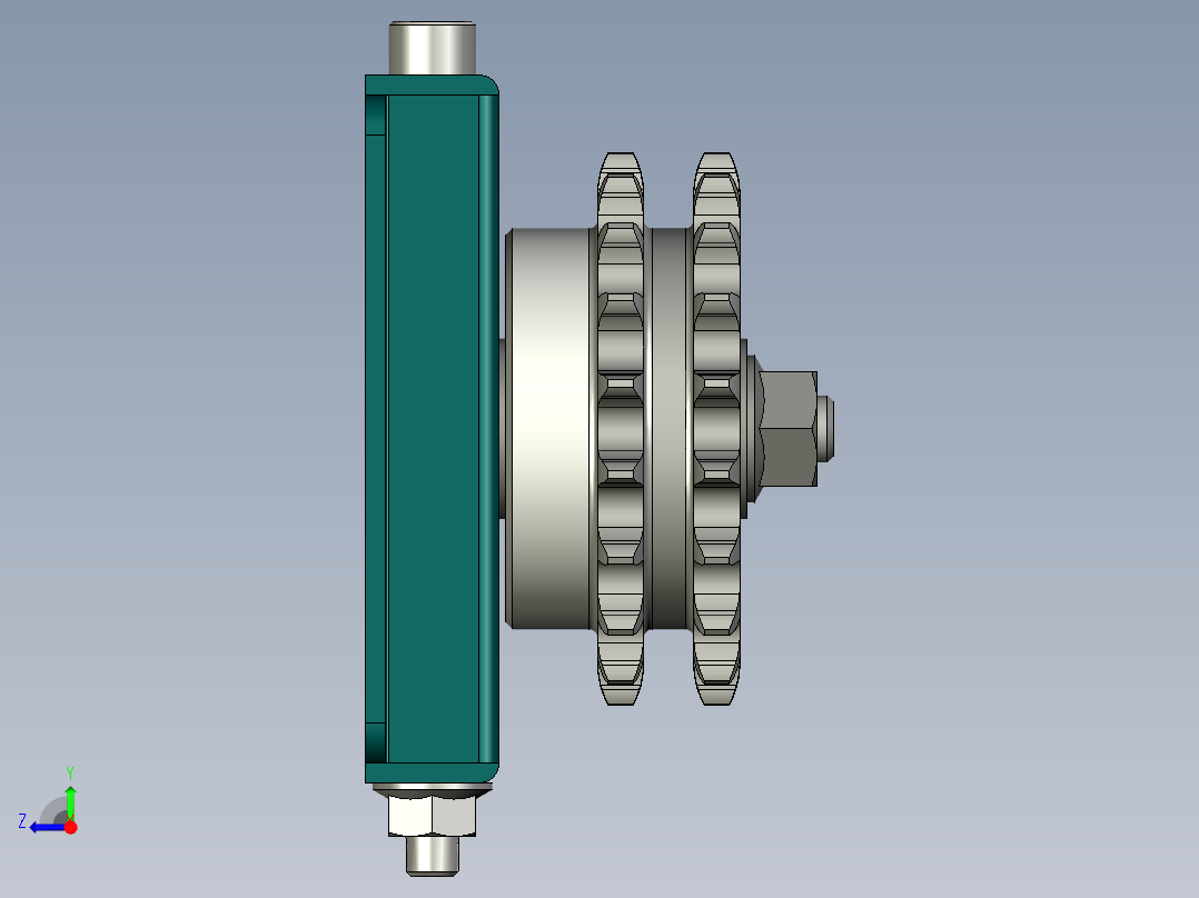 双滚子链条阻尼器08-A-1ISO606-94右视图
