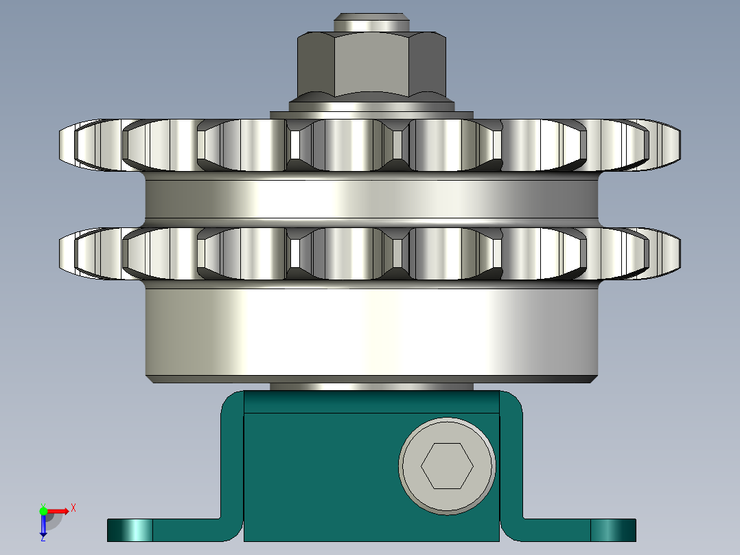 双滚子链条阻尼器08-A-1ISO606-94俯视图