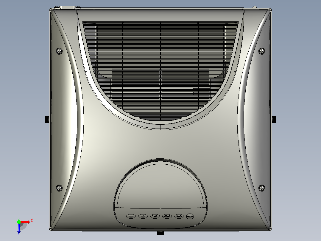 家用空气净化机俯视图