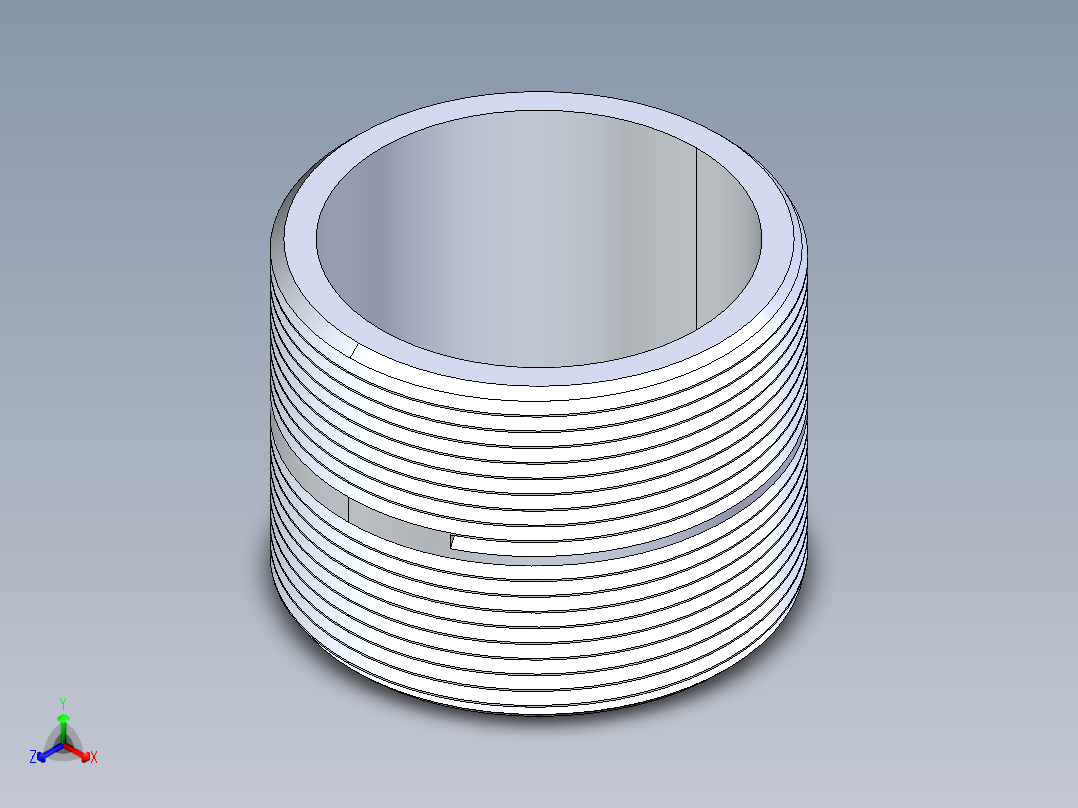 CPVC管件33-Sch80_Nipple_MPTxMPT_9861-338_3in x Close正等轴测图