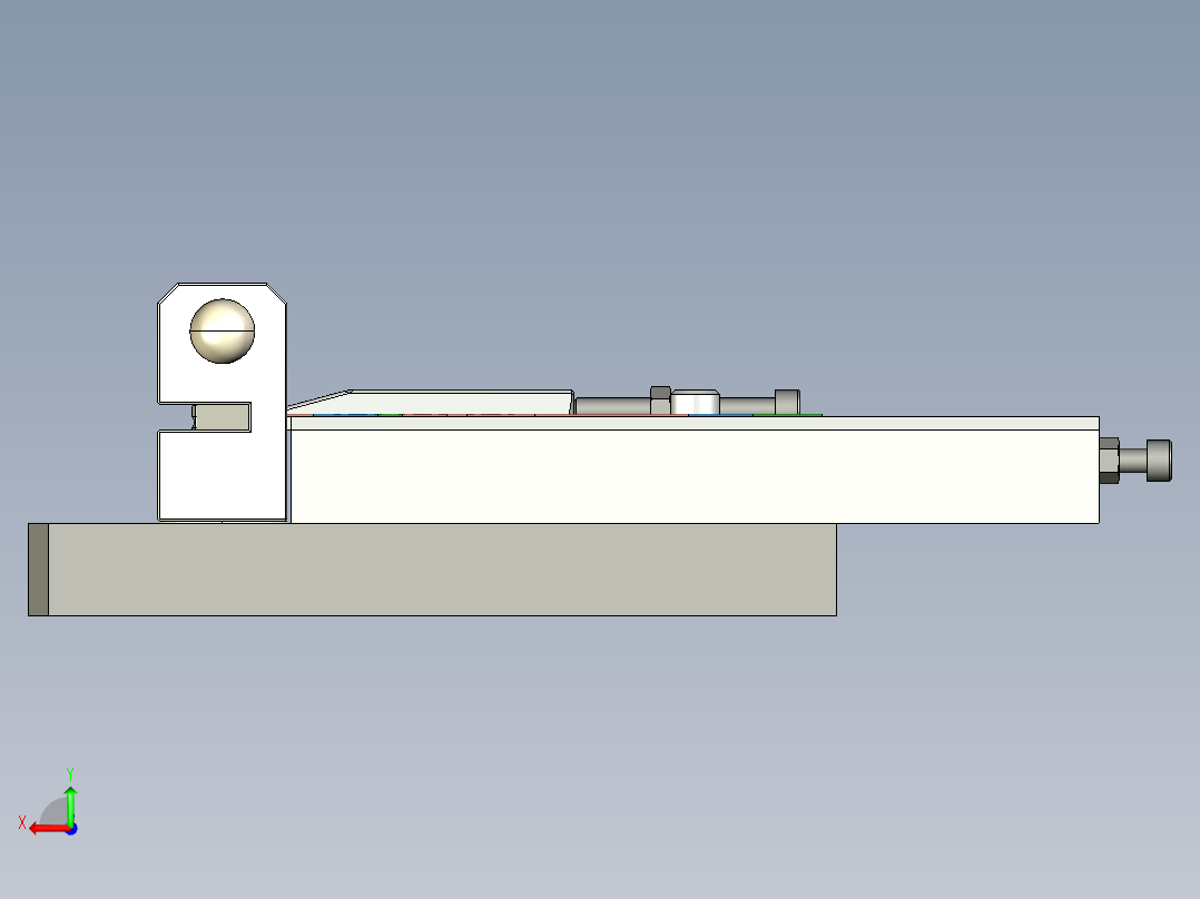 一种简单的钢丝弯曲工具后视图