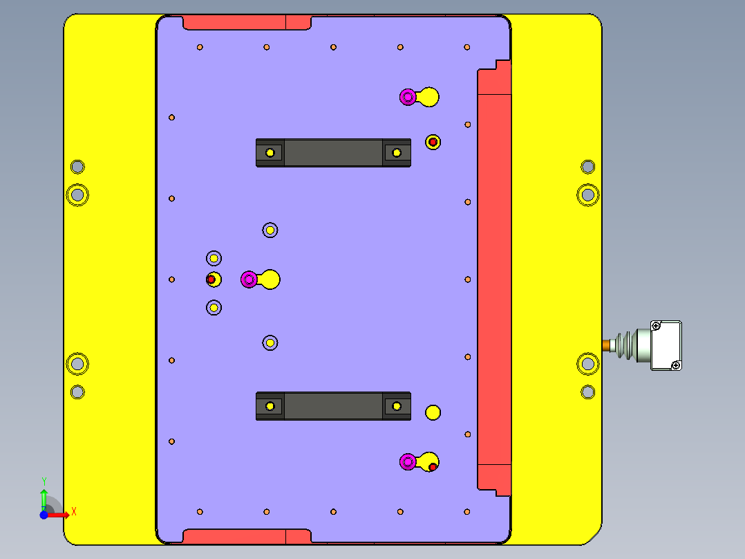 N500-T0P笔记本CNC工装夹具三维模型-CNC6前视图