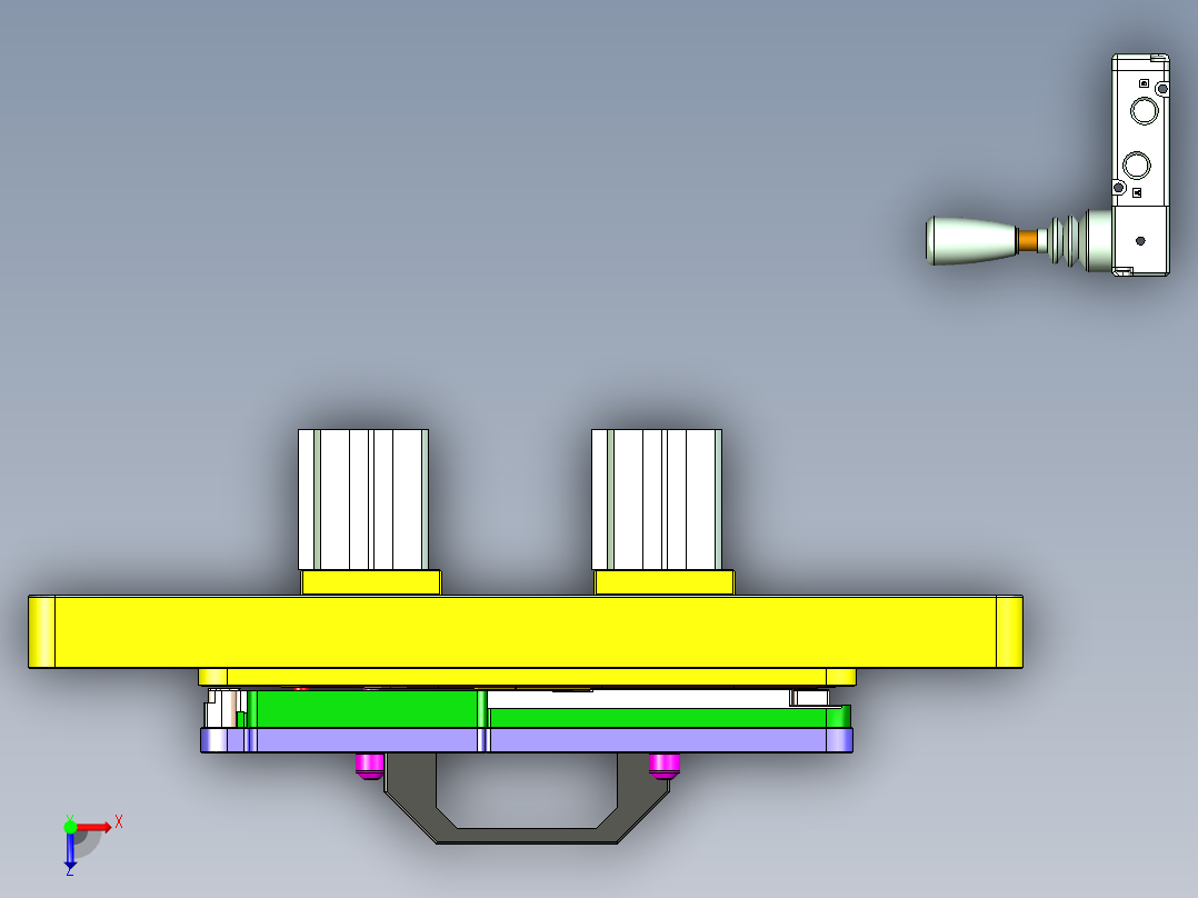 N500-T0P笔记本CNC工装夹具三维模型-CNC6俯视图