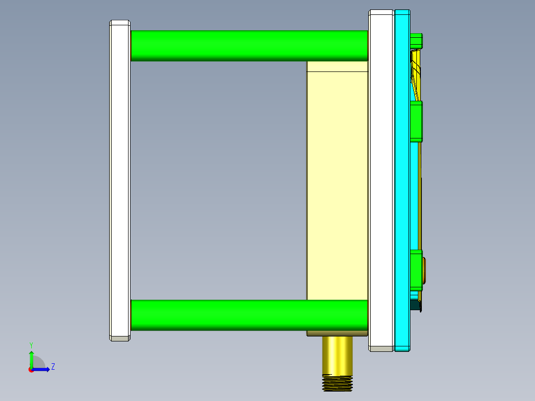 aap10_lcd_cover_al-笔记本CNC工装夹具三维模型CNC1左视图