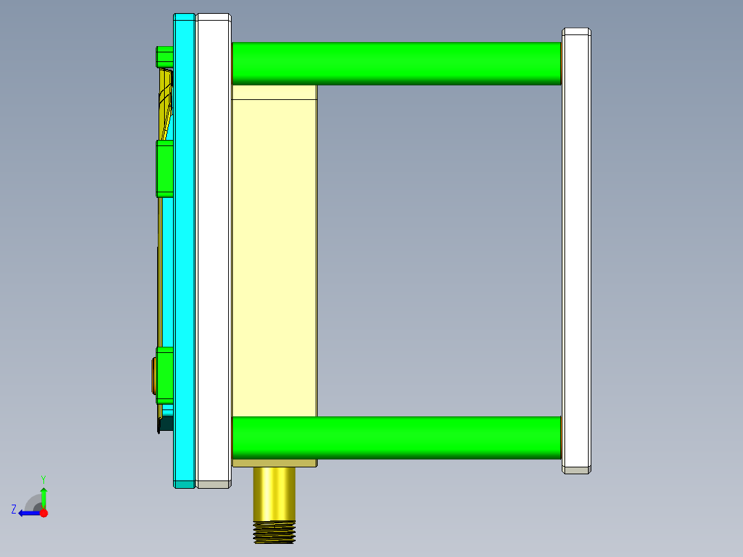 aap10_lcd_cover_al-笔记本CNC工装夹具三维模型CNC1右视图
