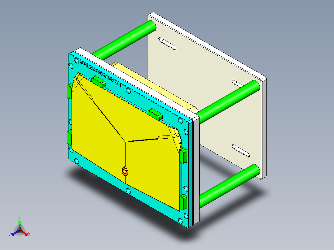 aap10_lcd_cover_al-笔记本CNC工装夹具三维模型CNC1正等轴测图