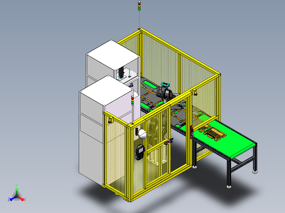 笔记本电脑自动搬运压合测试站sw16