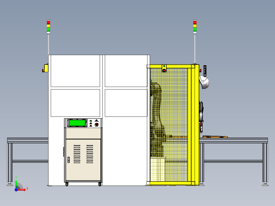 笔记本电脑自动搬运压合测试站sw16前视图