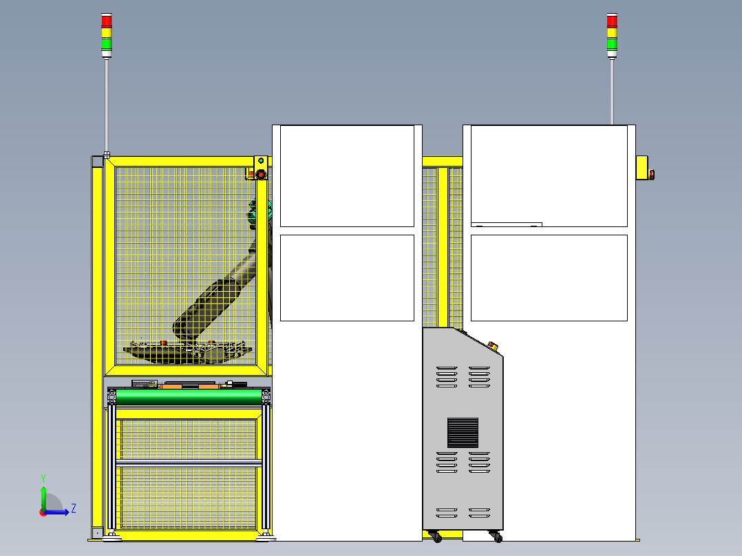 笔记本电脑自动搬运压合测试站sw16左视图