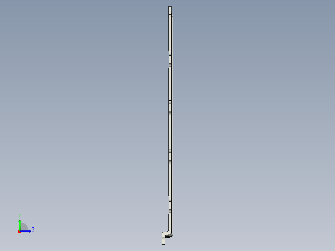 压铸笔记本外壳铣外观面刀路模型左视图