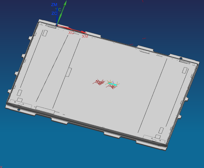 压铸笔记本外壳铣外观面刀路模型