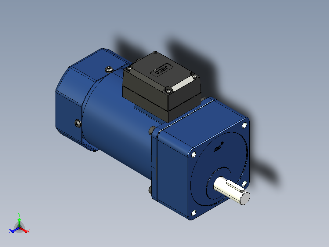 YT系列调速电机-90yt01-18正等轴测图