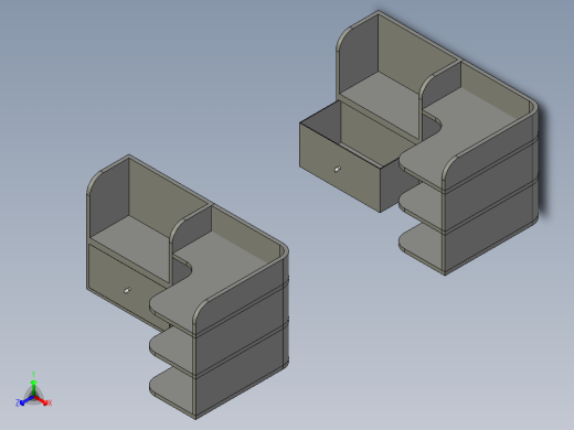 收纳盒正等轴测缩略图