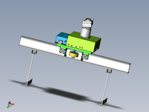 轨道式巡检机器人装配体三维SW模型图