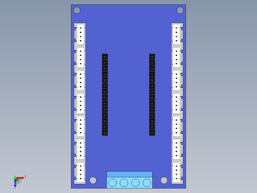B3004397-Arduino MKR Grove 连接器载体俯视图