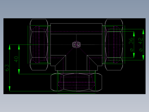 PARKER管接头EO Union tee T42L71_front