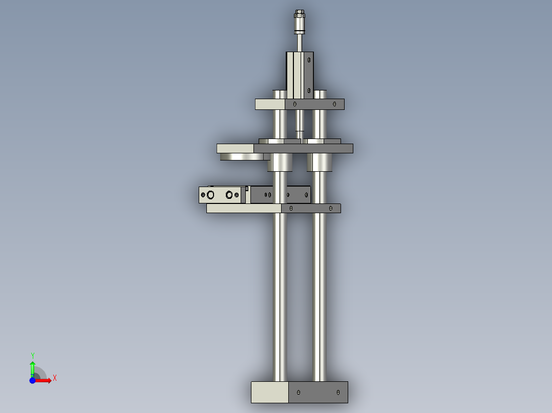 下料吹气装配体前视图