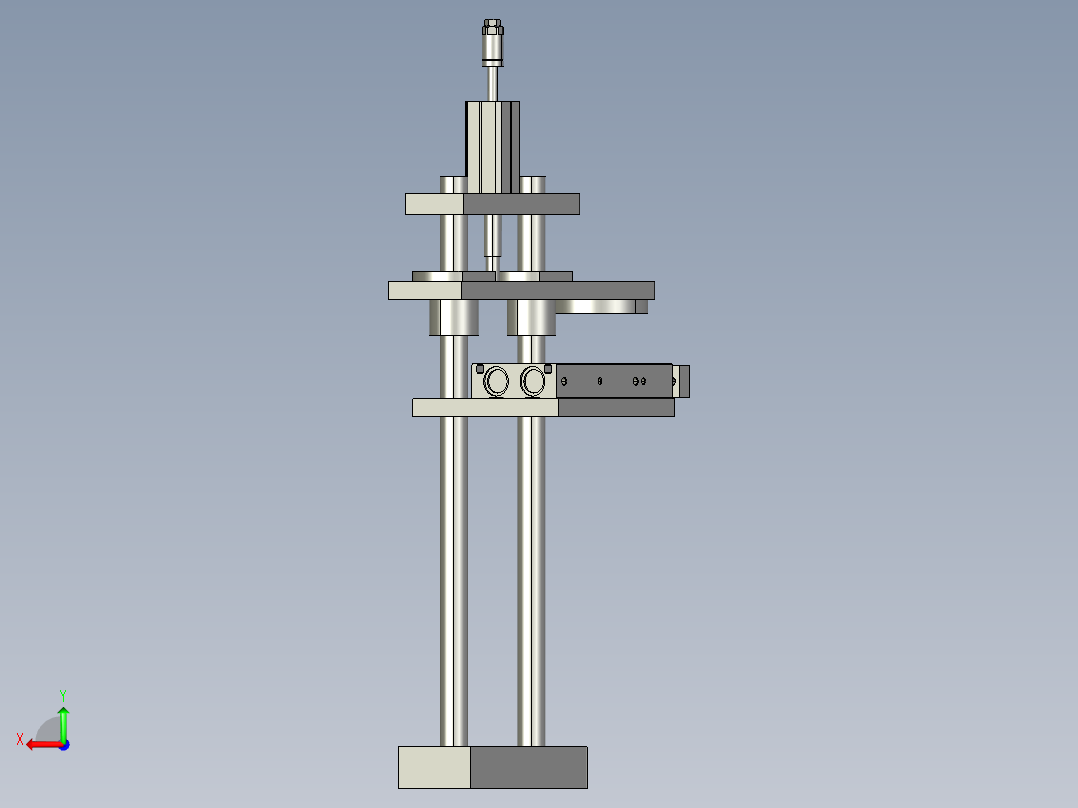 下料吹气装配体后视图