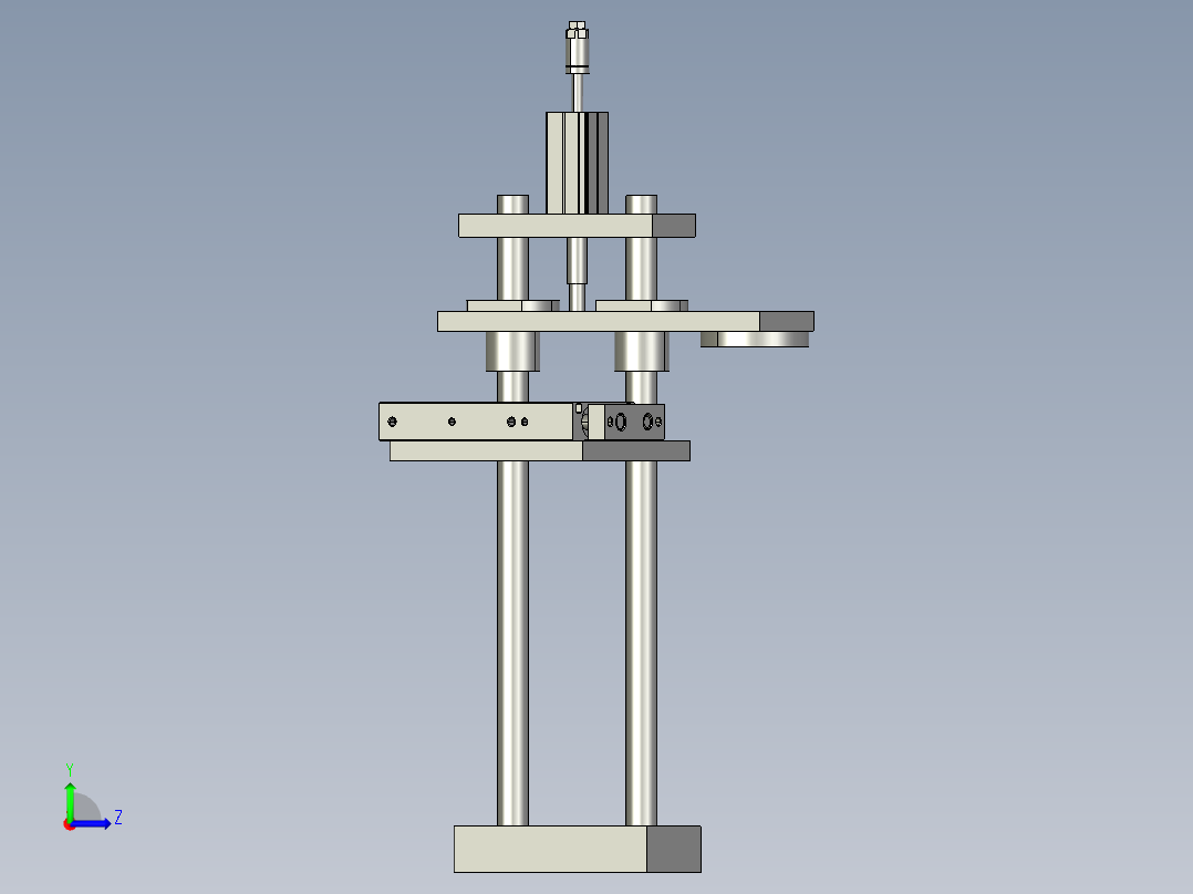 下料吹气装配体左视图