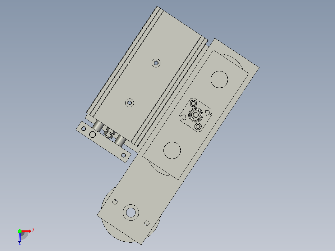 下料吹气装配体俯视图