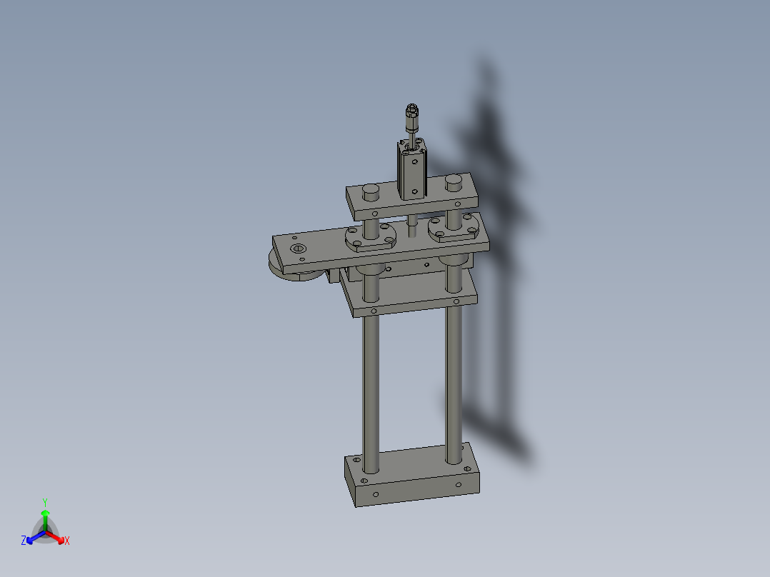 下料吹气装配体正等轴测图