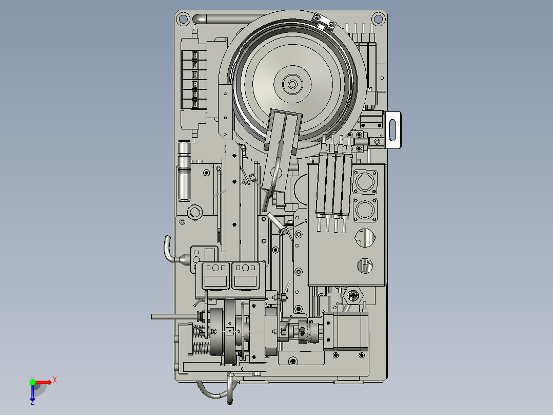 送料模组俯视图