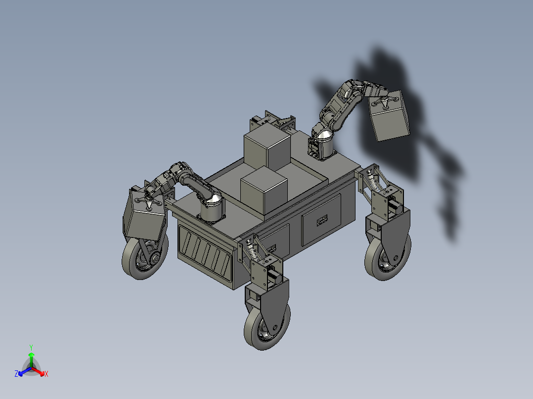 四向行驶的智能搬运车