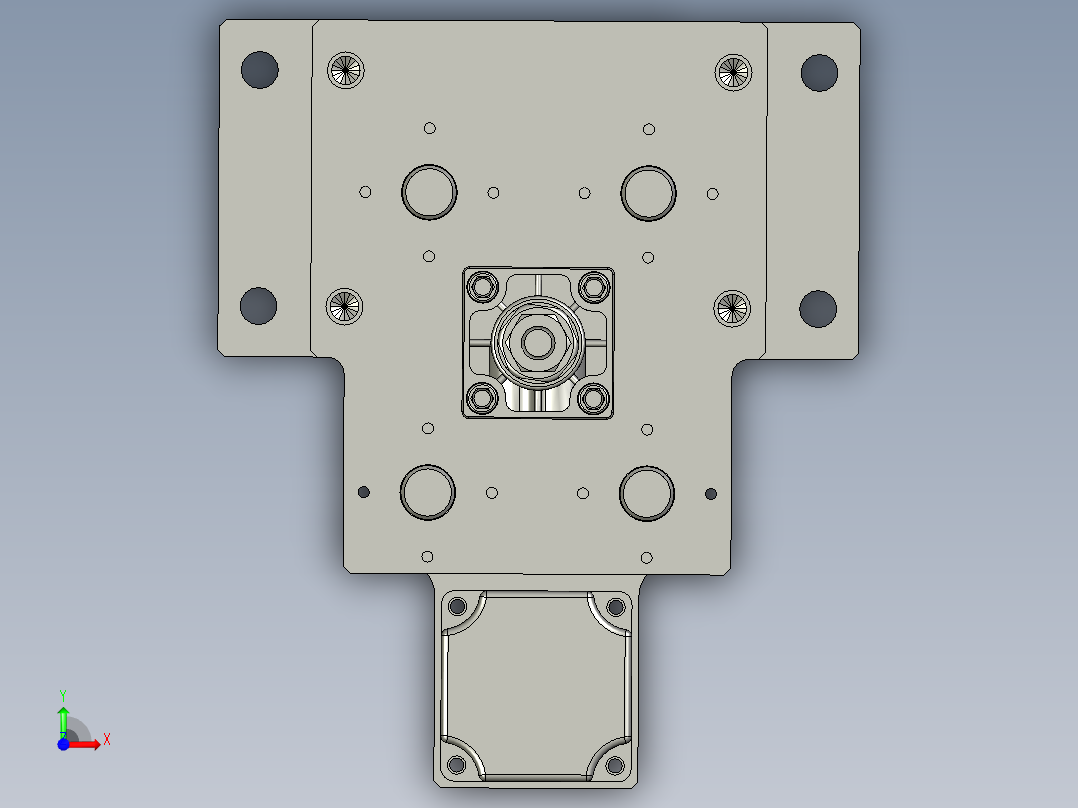 U000M5锁螺丝组件前视图