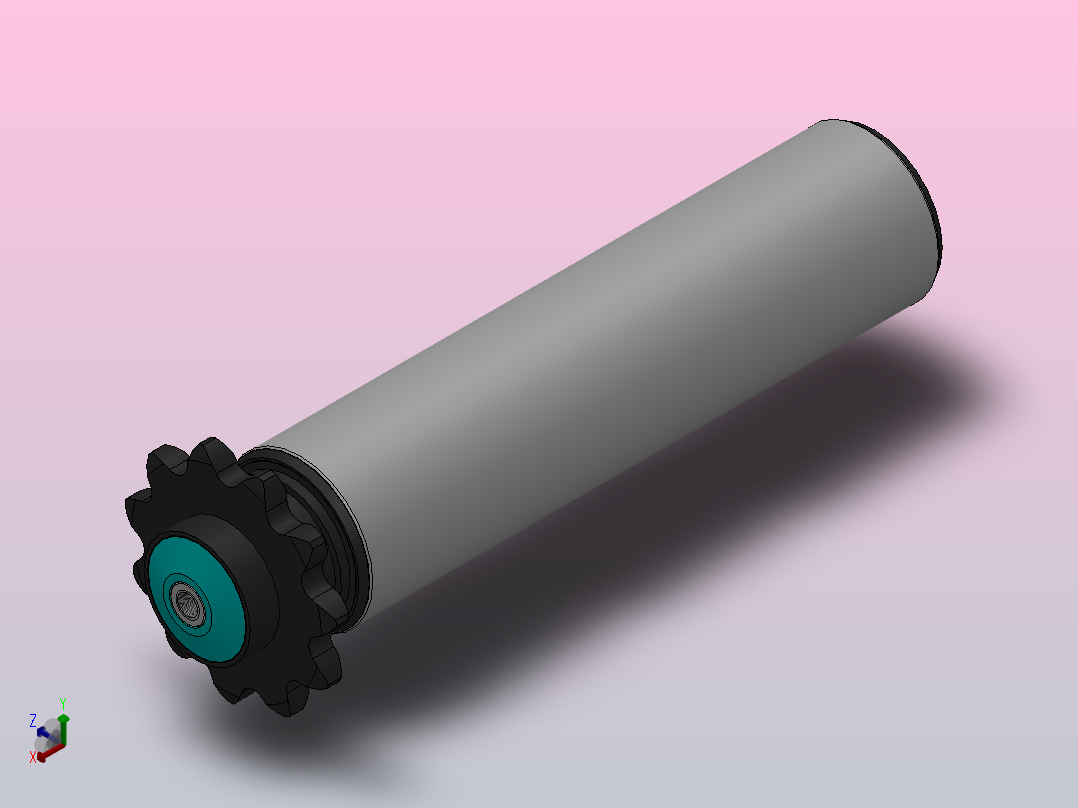 3211／3221系列 钢制单／双链积放辊筒[3.211.JHA.ACC-W=200]正等轴测图