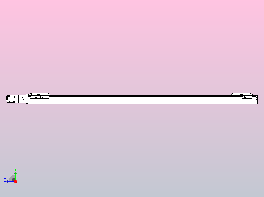 皮带直线轴双滑块型TPA-GCBS-50-P42-L475-QL-M10-N3右视图