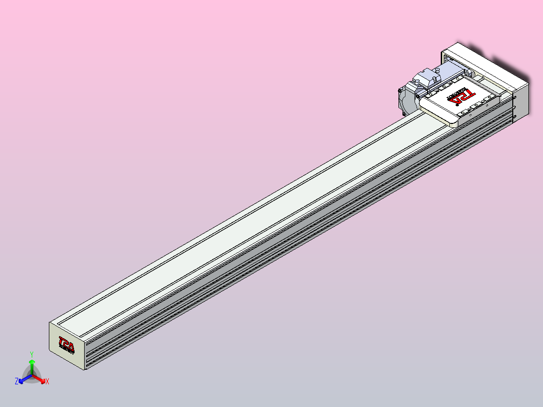 滚珠丝杠直线轴带导轨全封闭TPA-HCR-85D-1610C-L850-MR-Y-P20-N3主视图