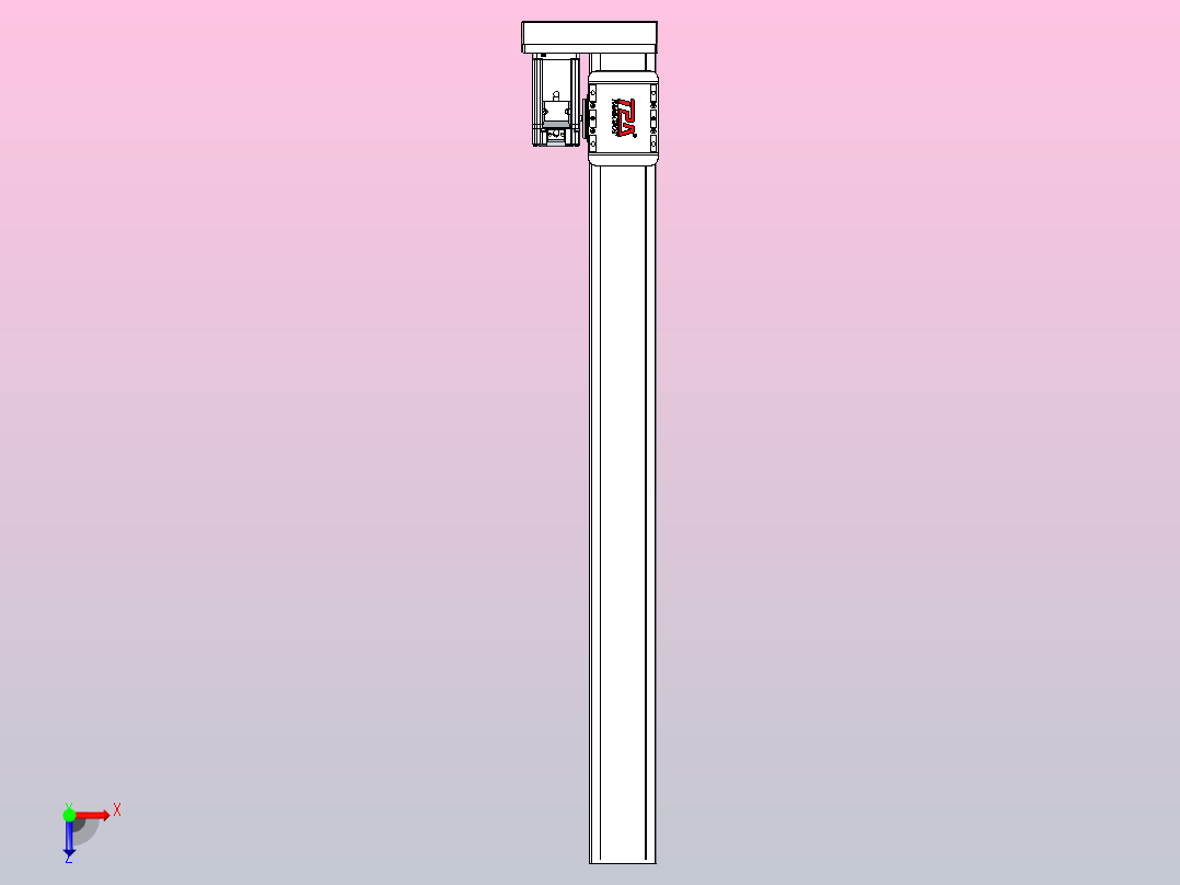 滚珠丝杠直线轴带导轨全封闭TPA-HCR-85D-1610C-L850-MR-Y-P20-N3俯视图