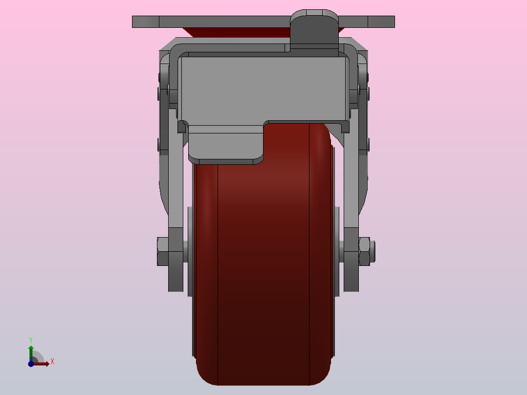 Z13-01B-150-(412R)重型轮[Z13-01B-100-412R]脚轮前视图