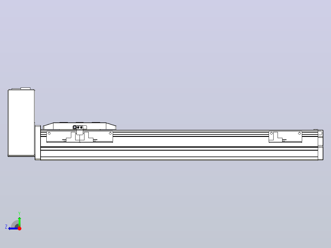 机器人皮带驱动直线轴TPA-GCB-50-P42-L300-RU-M10-N3右视图
