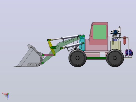 装载机结构及其液压系统设计（SW+CAD+说明书）