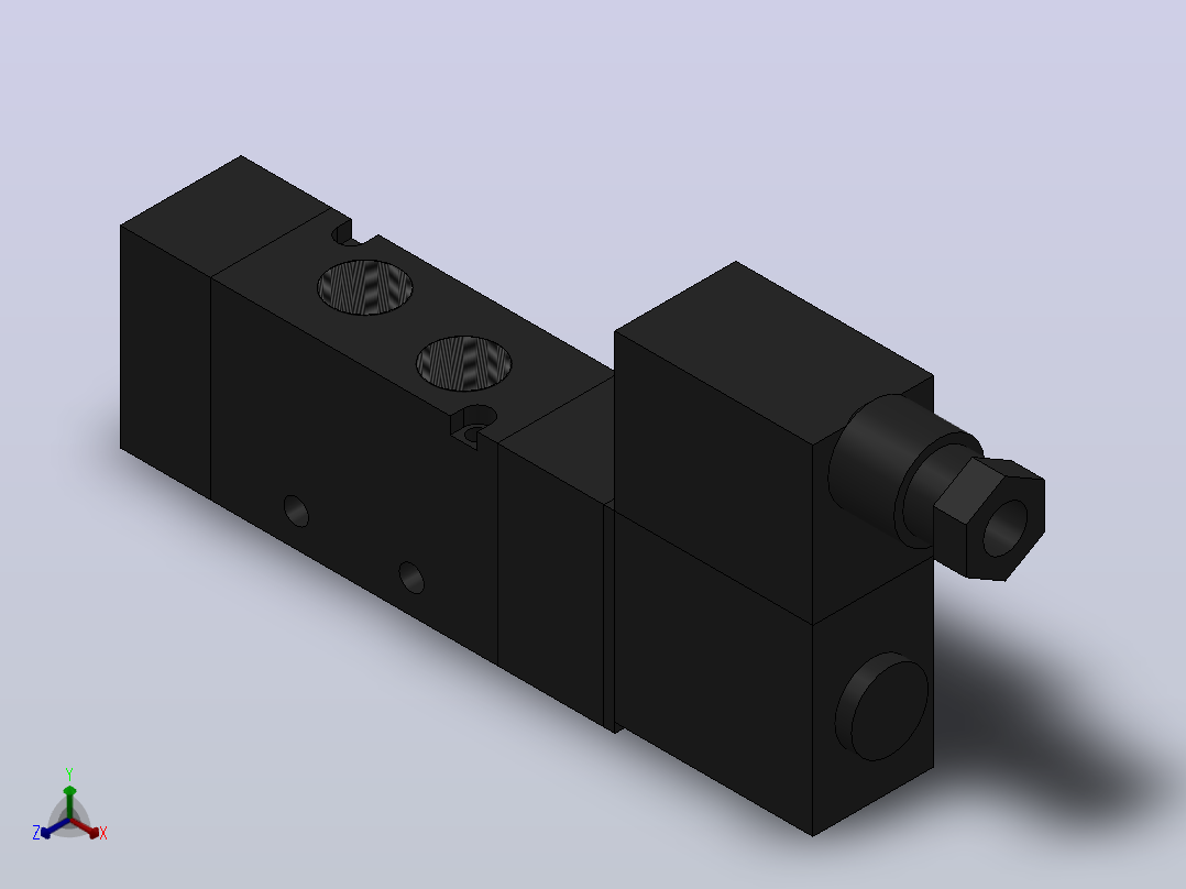 8mm二位五通单电控换向阀(管接)[Q25DC-L8 DC24V-S]主视图