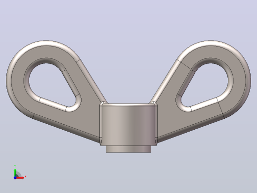 蝶形螺母.SLDPRT前视缩略图