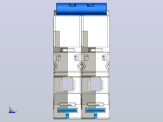 CB-60B 1P&amp;N塑料外壳式断路器三维模型202307左视缩略图