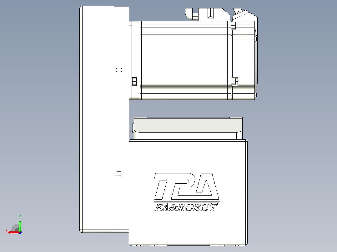 伺服电机集成皮带传动直线执行器TPA-OCB-120-224-L1350-LU-P75-N3后视图