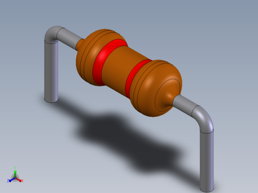 电子器件电阻电容Resistor 7_62mm DIP主视缩略图