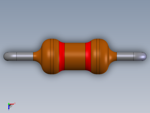 电子器件电阻电容Resistor 7_62mm DIP俯视缩略图