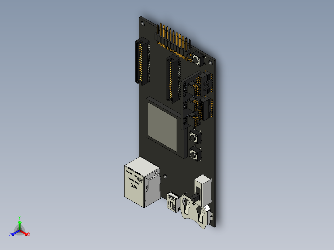 Silabs-BRD4001A与BRD8010A-18正等轴测图