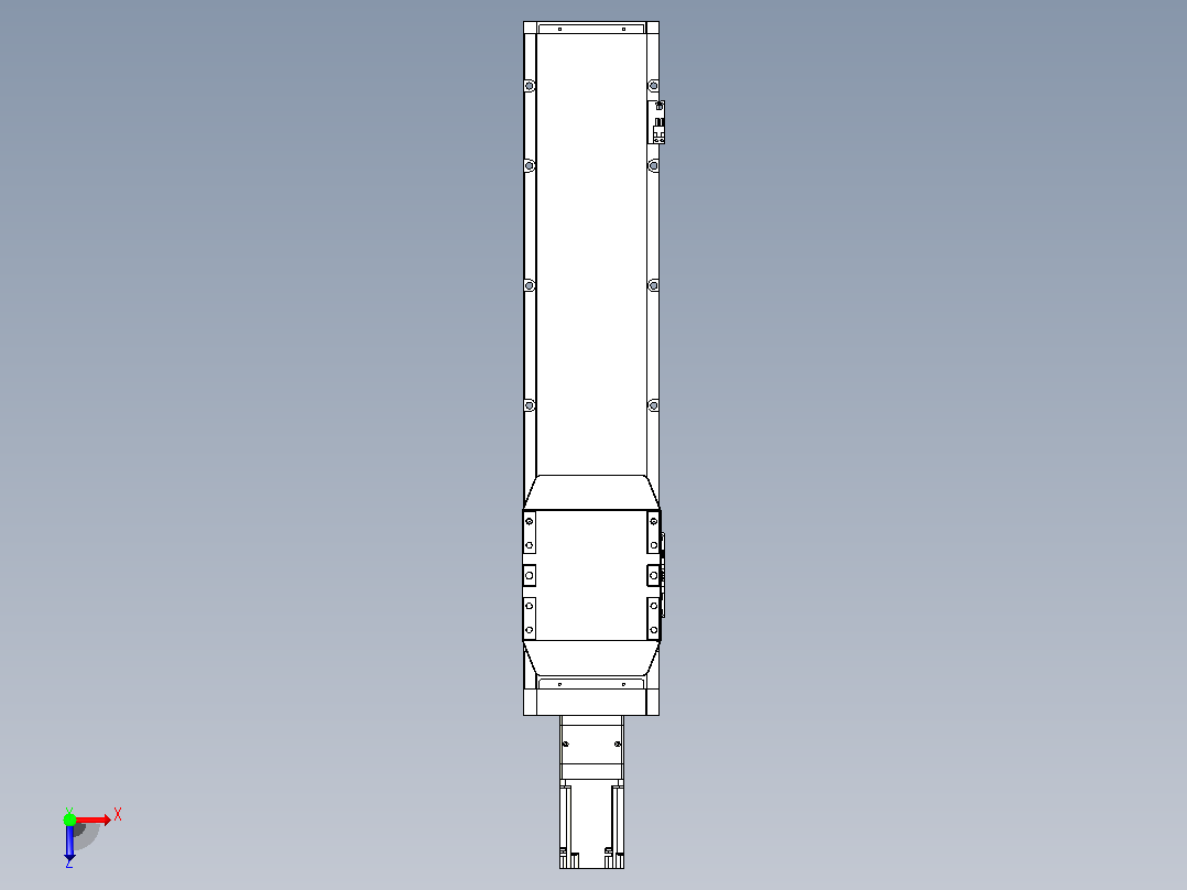 滚珠丝杠直线轴内置导轨TPA-GCR-170-2510C-L550-M-M75-N3俯视图