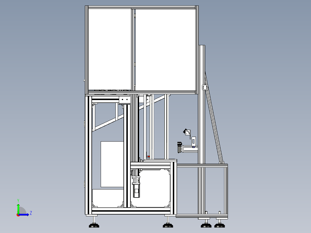 背板字体视觉检测设备 step左视图